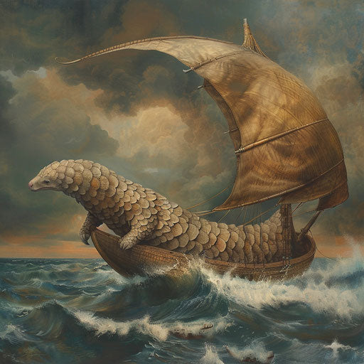 A pangolin sailing the high seas