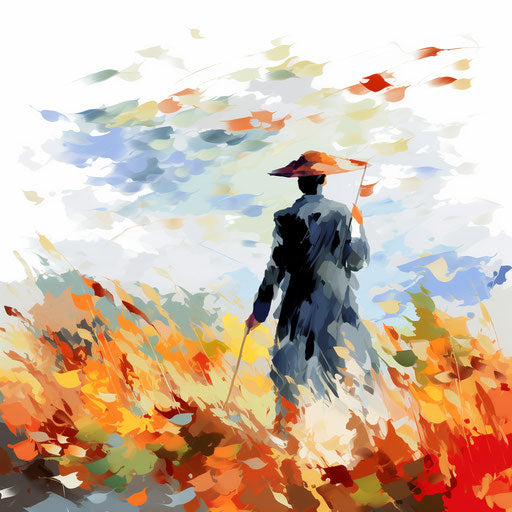 Monday clipart in the style of Impressionistic Art