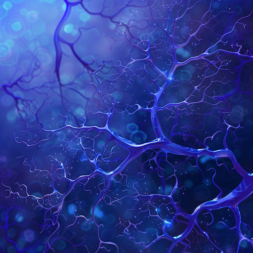 Realistic bloom on flat indigo backdrop