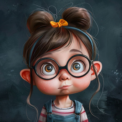 Preschool clipart in a realistic style on dark charcoal background, emphasizing dramatic contrast and intricate detail