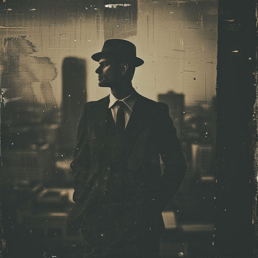 Portrait of a businessman with a vintage style