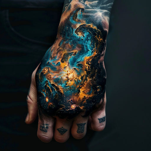 Men's wrist tattoos cosmic style J.P. Targete