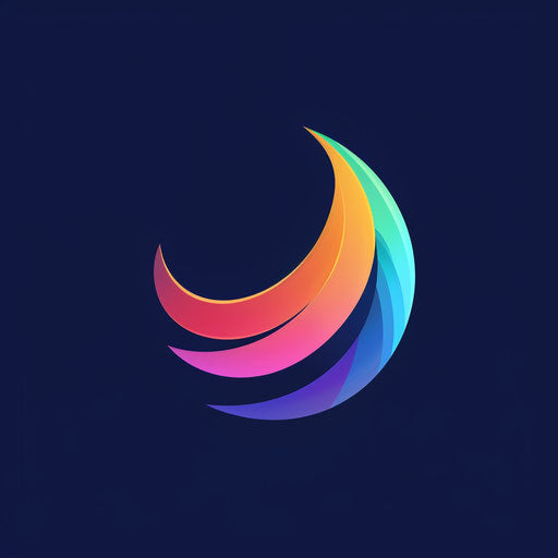 Modern logo with gradient and vibrant colors