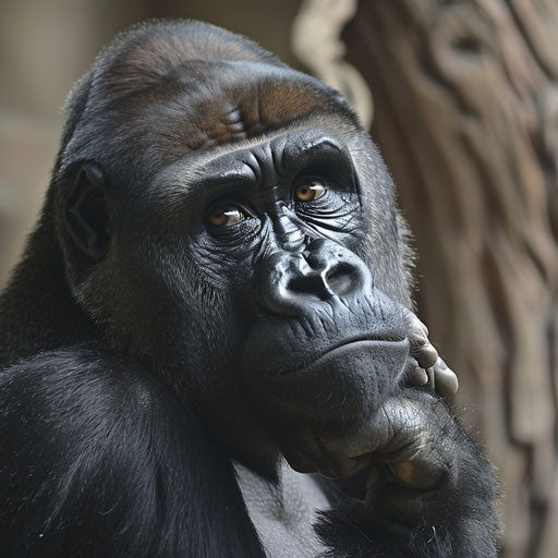 Gorilla with expressive eyes