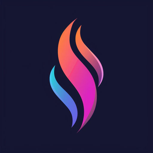 Modern, fashionable logo for a clothing brand with sleek background, vibrant tones