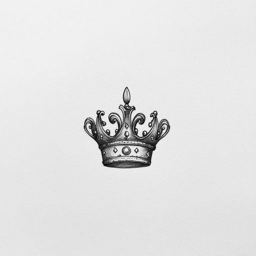 Small tattoo designs for men featuring a small crown