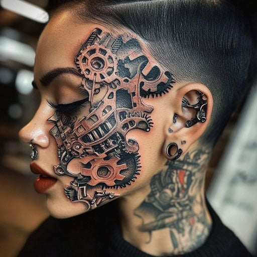 Vibrant Face Tattoos For Women Tattoo Flash Set