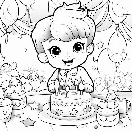 Happy birthday coloring pages for kids free download funny