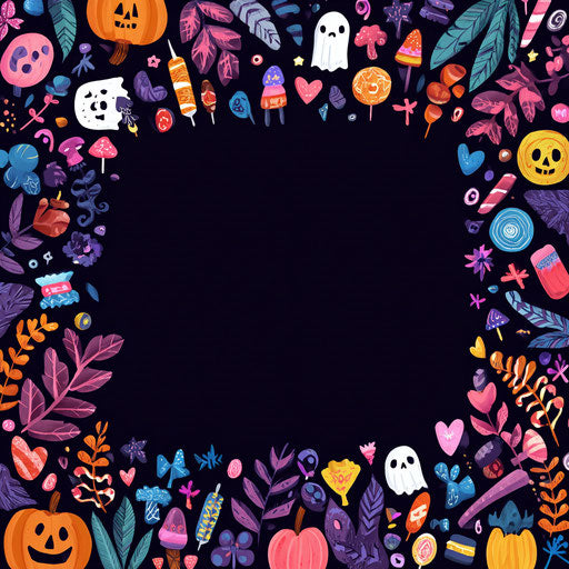 Vibrant and Cheerful Halloween-Themed Illustration