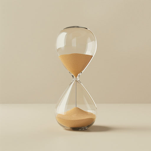 Hourglass clipart in realistic style with random background