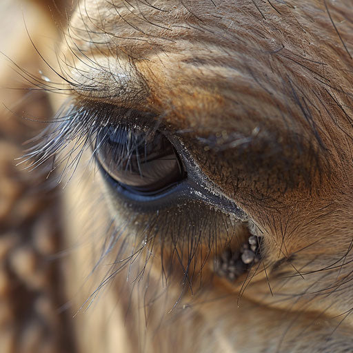 Camel eyelashes designed for desert sand protection