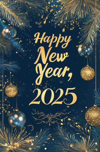 Bright Happy New Year 2025 Photos NYE Graphics Collection