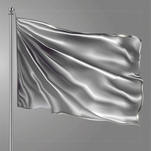 Flat metallic background with realistic glossy flag clipart