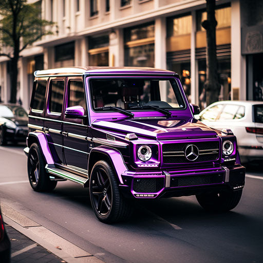 Classic bright purple off-road vehicle