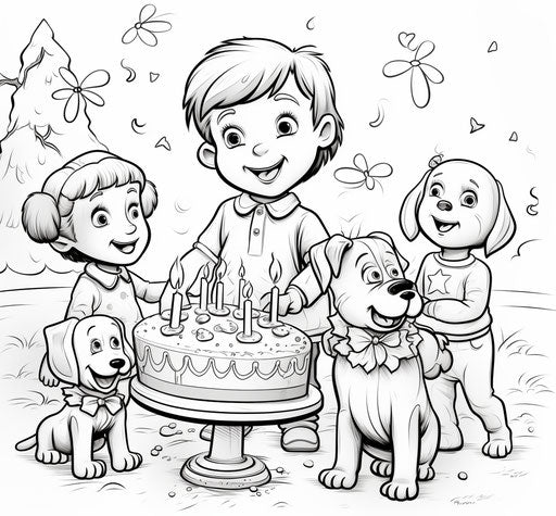 Happy Birthday Coloring Pages for Kindergarten