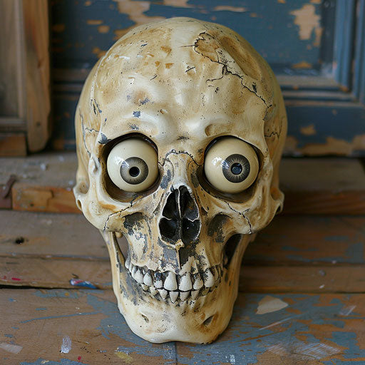 Skull with eyes, animated gif-style