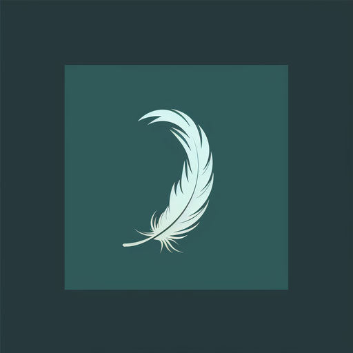 Modern simple feather design, lightness and elegance with text space