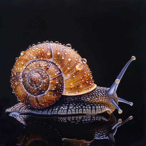 Snail in rain Paul Souders style