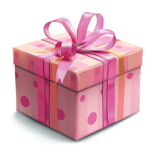 Realistic gift illustration on flat white background