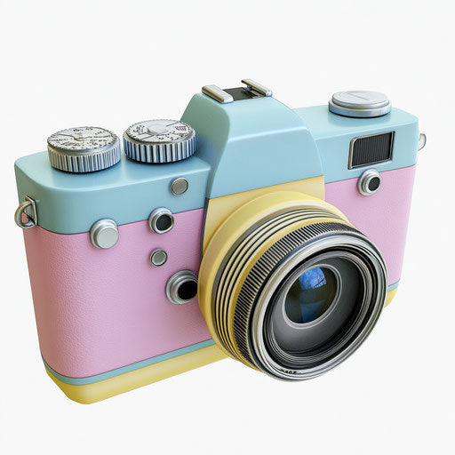 3D zoom with photorealistic style on flat white background, isolated clipart