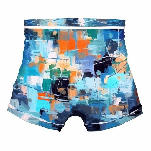 Impressionistic style underwear drawing on white background