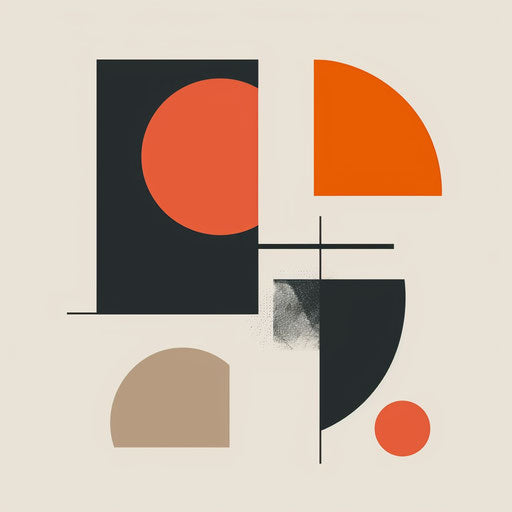 Geometric logo for design studio, abstract art shapes