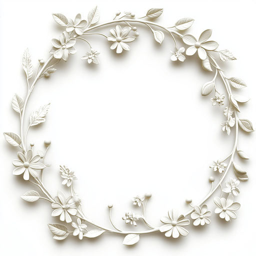 3D border with white background in realistic style