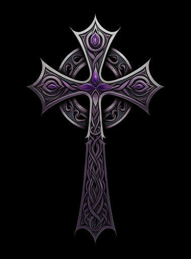 Celtic cross tattoo with dark and ambient nuances