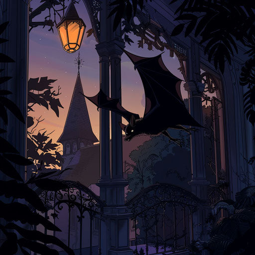 Bat uncovering secrets in haunted mansion