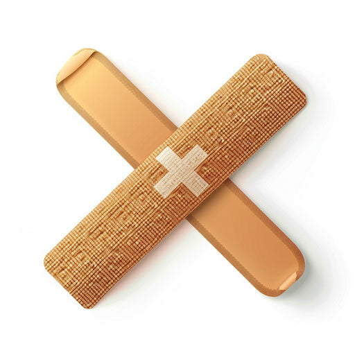 Realistic band aid clipart with flat white background