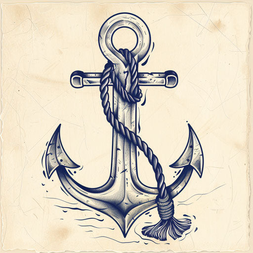 Anchor with rope twisted into jump rope