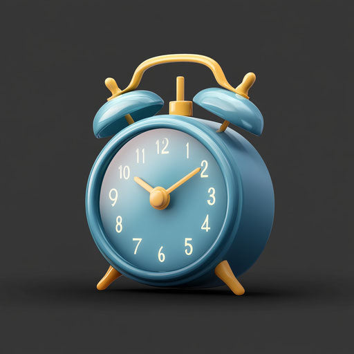 Realistic alarm clock icon, high resolution, isolated