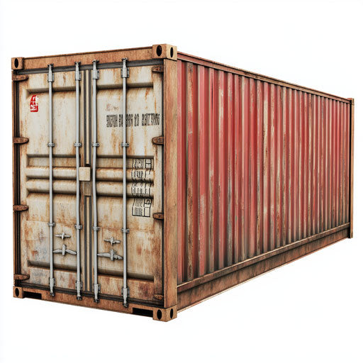 Realistic clipart of a freight shipping container