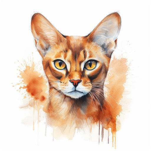 Abyssinian cat illustration