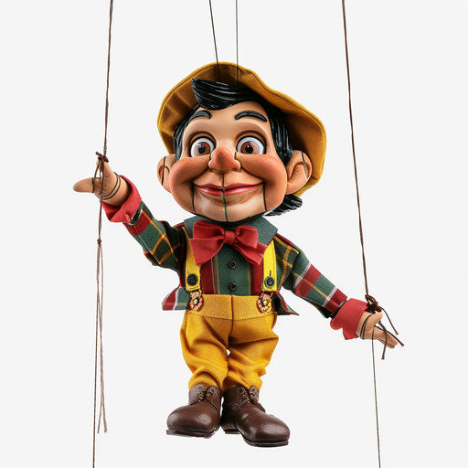 Puppet clipart in a photo realistic style on white background