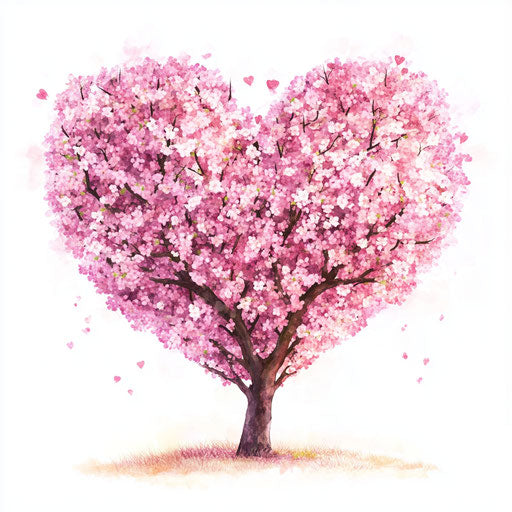 Cherry blossom heart tree