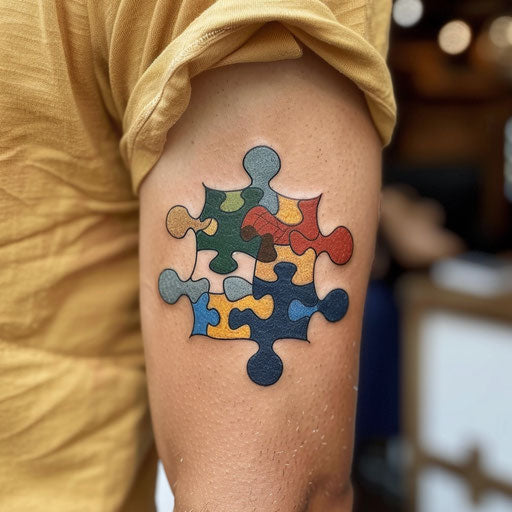 a puzzle piece tattoo