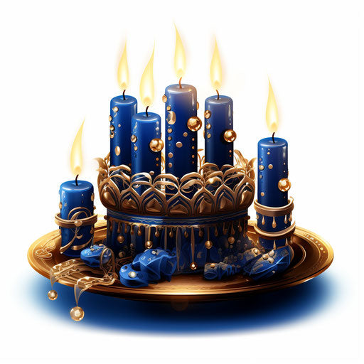 Hanukkah clipart in the style of Chiaroscuro Art