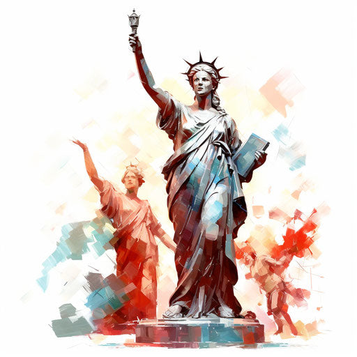 Democracy clipart in the style of Oil painting