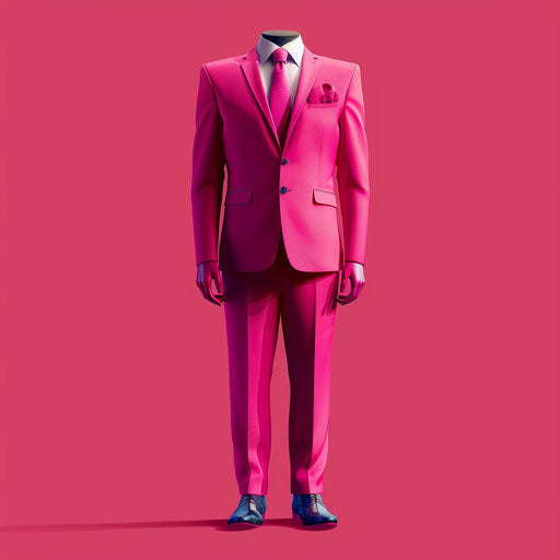 Tailor clipart stands out on bright magenta background