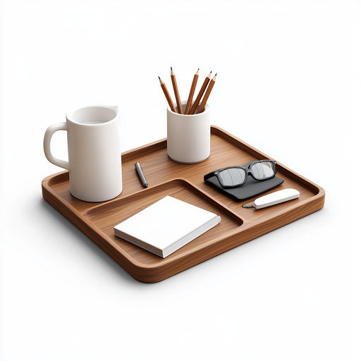 3D Desk Tray Organizer on flat white background