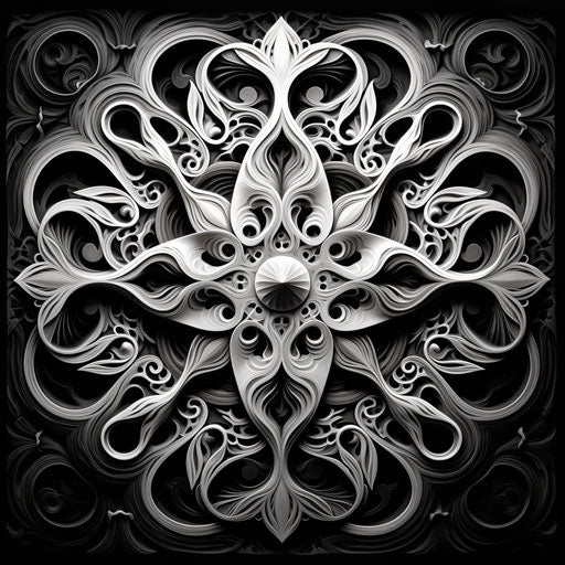 Elegant pattern on background with abstract shape tattoo style