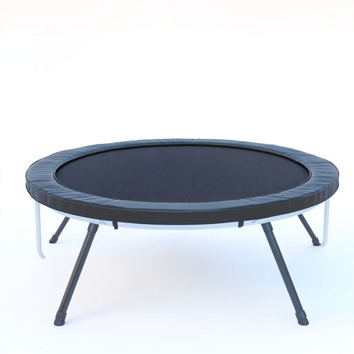 3D trampoline on white background in isolated clipart style