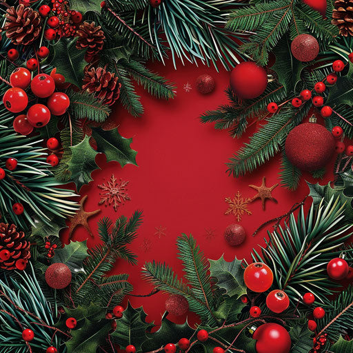 Realistic Christmas background with random flat backdrop