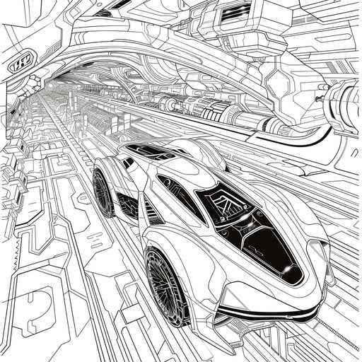 Advanced futuristic car with modern technology