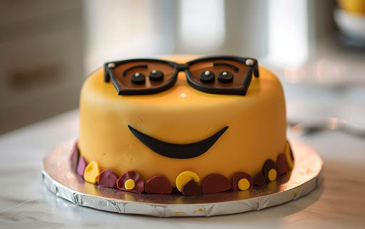 Smiley face cake with sunglasses and happy birthday Kspo! 35:22
