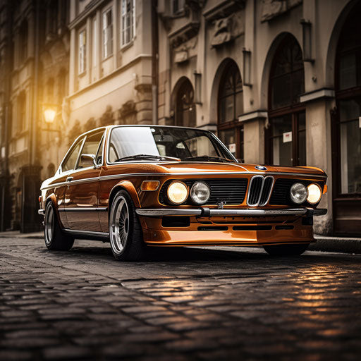 Classic bmw car with optical tuning