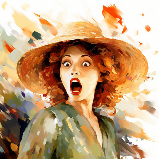 Surprise clipart in the Impressionistic Art style