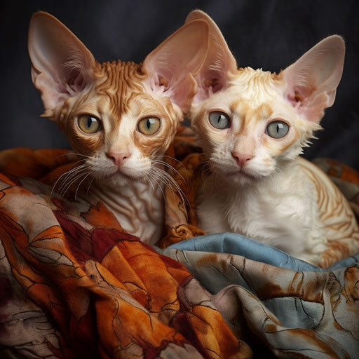 Two Devon Rex cats
