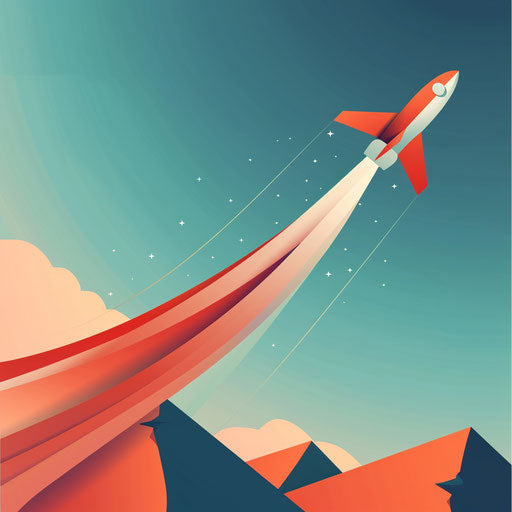 Success illustration in photo realistic style with a flat random background, vintage filter and delicate lines